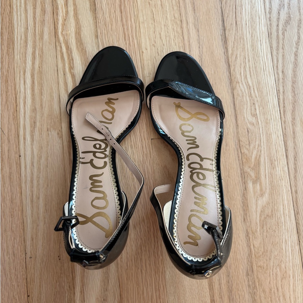 Sam Edelman Glossy Black Sandals